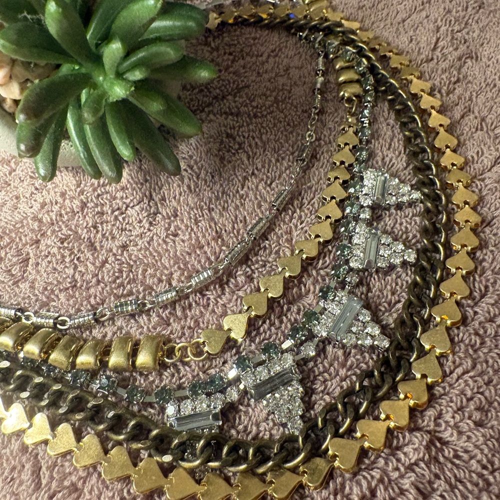 Plunder Gold and Silver Statement Necklace